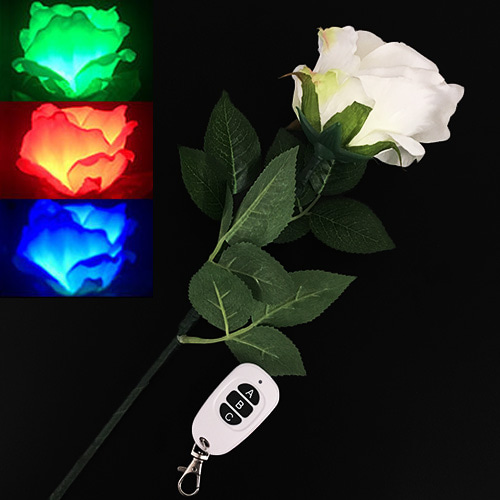 [쓰리컬러 라이트로즈] Three-Color Light Rose 관객이 들고 있는 꽃의 색깔을 내맘대로 조절할 수 있습니다.