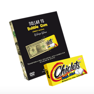 [달러투버블껌]Dollar to Bubble Gum (Chiclets / Trident ) by Twister Magic - 지폐를 껌으로 바꾸실 수 있습니다.